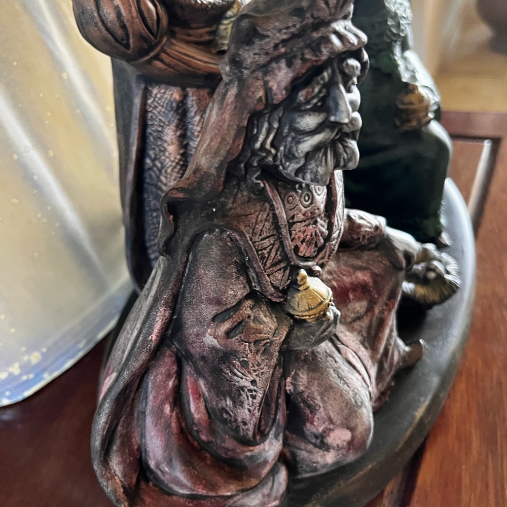 Three Wise Men or Three Kings unique ceramic bronze like art - Picture 2 of 12